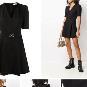 Flared Mini Dress Black Little Dress 38 S